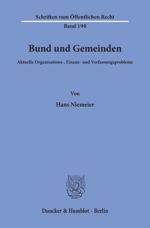 Bund und Gemeinden. - Hans Niemeier