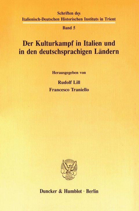 Der Kulturkampf in Italien und in den deutschsprachigen Ländern. - 