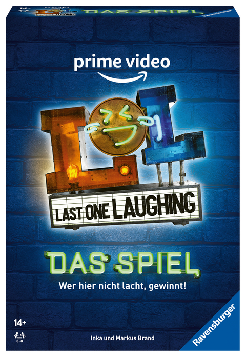 Ravensburger 27524 - Last One Laughing - Das Partyspiel zur Show, LOL Spiel für 3-8 Spieler ab 14 Jahren, über 350 Aufgaben zur Nicht-Lachen-Challenge, das lustige Kartenspiel zur LOL Staffel 1 2 3 4 - Inka und Markus Brand