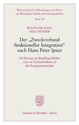 Der "Zweckverband funktioneller Integration" nach Hans Peter Ipsen. - Paul Hüther, Wolfgang Kahl