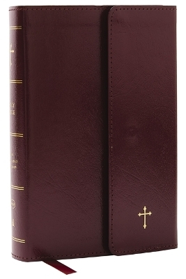 NKJV Compact Paragraph-Style Bible w/ 43,000 Cross References, Burgundy Leatherflex w/ Magnetic Flap, Red Letter, Comfort Print: Holy Bible, New King James Version - Thomas Nelson