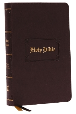 KJV, Personal Size Large Print Reference Bible, Vintage Series, Brown Leathersoft, Red Letter, Thumb Indexed, Comfort Print -  Thomas Nelson