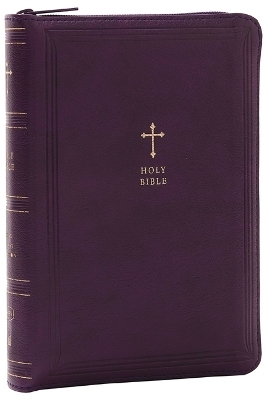 KJV Holy Bible: Compact with 43,000 Cross References, Purple Leathersoft with zipper, Red Letter, Comfort Print: King James Version -  Thomas Nelson