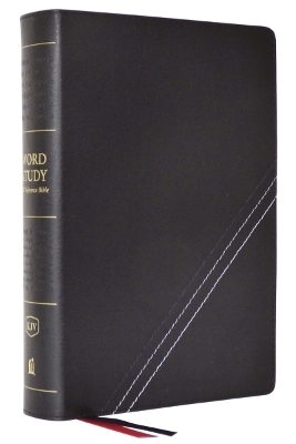 KJV, Word Study Reference Bible, Bonded Leather, Black, Red Letter, Thumb Indexed, Comfort Print - Thomas Nelson