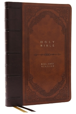 KJV Holy Bible: Giant Print Thinline Bible, Brown Leathersoft, Red Letter, Comfort Print (Thumb Indexed): King James Version (Vintage Series) - Thomas Nelson