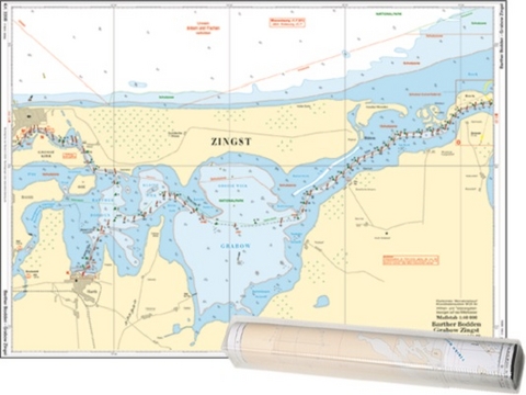 Einzelkarte Barther Bodden - Grabow Zingst / Saaler Bodden (Ausgabe 2023)