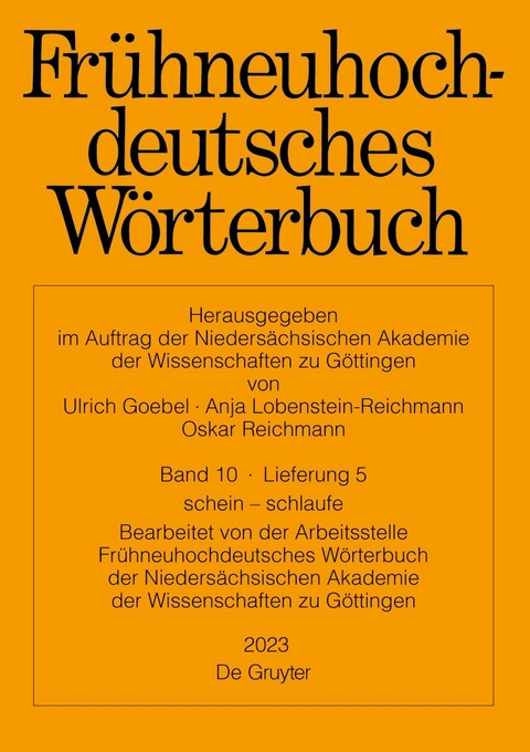 Frühneuhochdeutsches Wörterbuch / schein – schlaufe - 