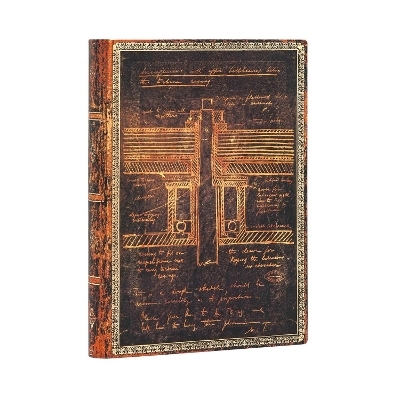 Tesla, Sketch of a Turbine Midi Lined Softcover Flexi Journal (240 pages) -  Paperblanks