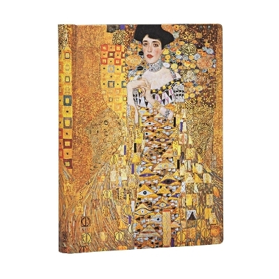 Klimt’s 100th Anniversary – Portrait of Adele Midi Lined Hardcover Journal (Elastic Band Closure) -  Paperblanks