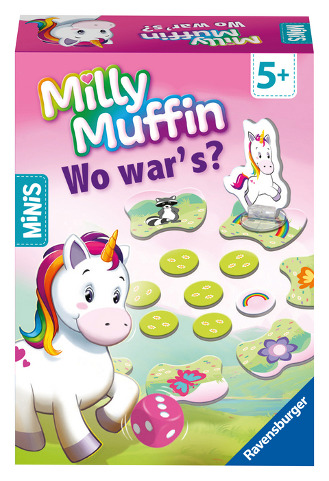 Ravensburger Minis Spiel 24570 - Milly Muffin, Wo War's? Merkspiel für Kinder ab 5 Jahren