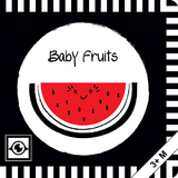 Baby Fruits: Kontrastbuch für Babys mit Öffnungen · kontrastreiche Bilder angepasst an Babyaugen · Schwarz Weiß Primärfarben Buch für Neugeborene · Mein erstes Bilderbuch · Montessori Buch - Agnieszka Sawczyn