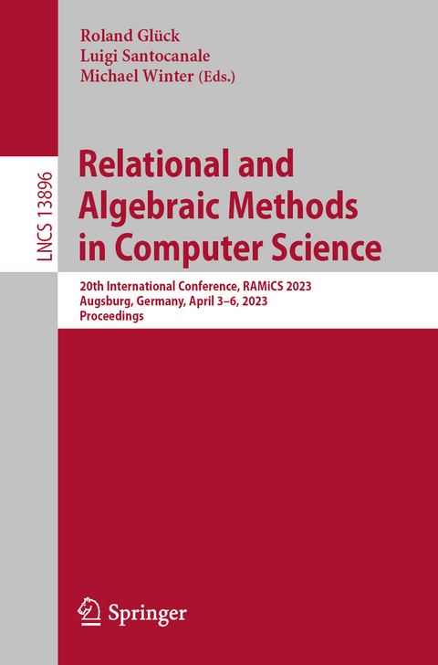 Relational and Algebraic Methods in Computer Science - 