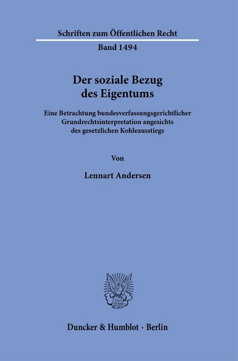 Der soziale Bezug des Eigentums. - Lennart Andersen