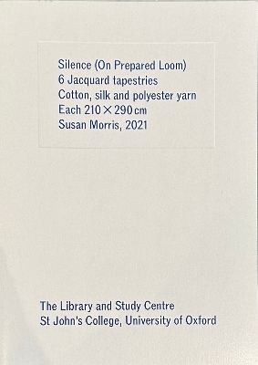 Silence (On Prepared Loom) 6 Jacquard tapestries, Cotton, silk and polyester yarn, Each 210 X 290 cm, Susan Morris, 2021 - Alex Bacon, Rye Dag Holmboe