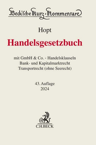 Handelsgesetzbuch - Klaus J. Hopt; Christoph Kumpan; Patrick C. Leyens