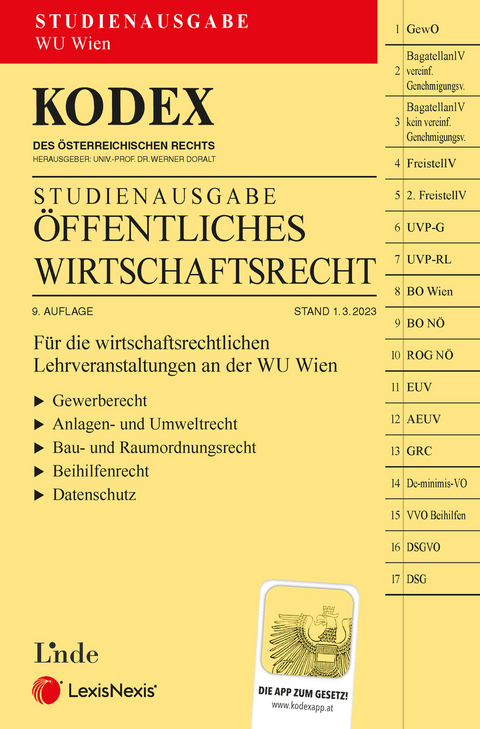 KODEX Öffentliches Wirtschaftsrecht 2023 - inkl. App - 