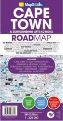 Road map Cape Town & surroundind attractions - MapStudio MapStudio