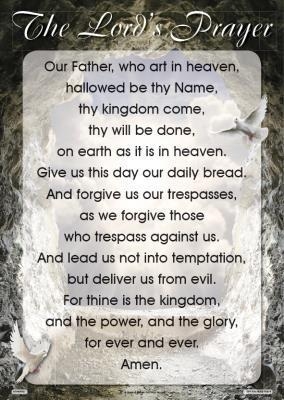 Chart: Lord's prayer (our father)