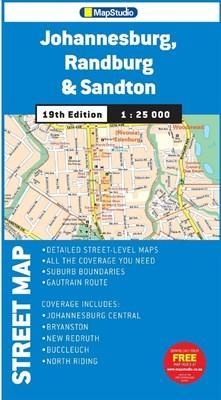 Street map Johannesburg, Randburg & Sandton -  Map Studio