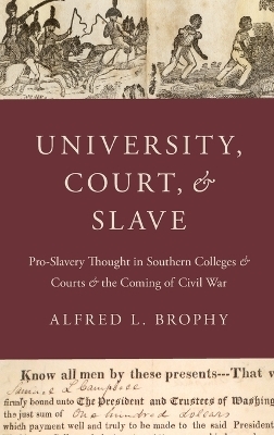 University, Court, and Slave - Alfred L. Brophy