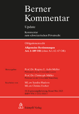 Allgemeine Bestimmungen, Art. 1-109 OR (ohne Art. 62-67 OR), 10. Ergänzungslieferung - 