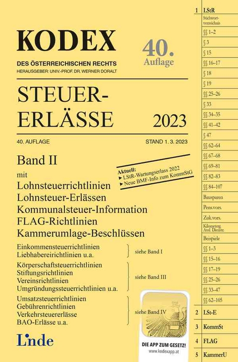 KODEX Steuer-Erlässe 2023, Band II - Elisabeth Titz-Frühmann