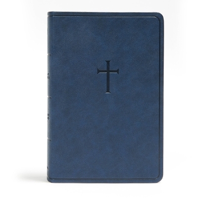 CSB Everyday Study Bible, Navy Cross LeatherTouch -  Holman Bible Staff