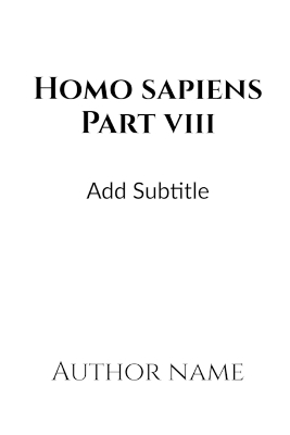 Homo Sapiens Part - VIII - Mawphniang Napoleon