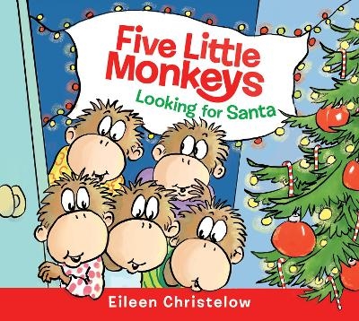 Five Little Monkeys Looking for Santa Board Book - Eileen Christelow