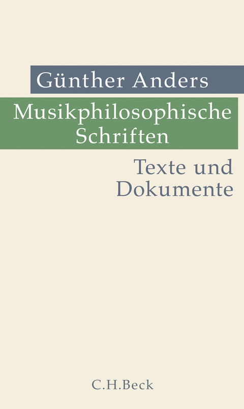 Musikphilosophische Schriften - Günther Anders