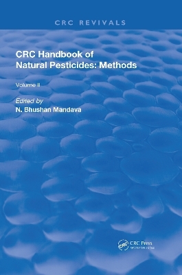 Handbook of Natural Pesticides: Methods - N. Bhushan Mandava