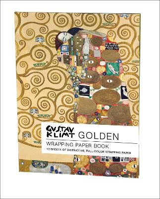 Golden, Gustav Klimt Wrapping Paper Book - 