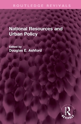 National Resources and Urban Policy - 