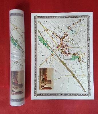Willenhall 1838 - Old Map Supplied in a Clear Two Part Screw Presentation Tube - Print Size 45cm x 32cm - Mapseeker Publishing