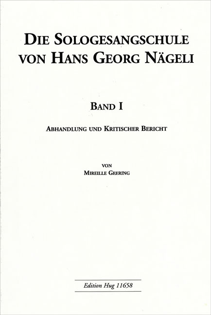 Die Sologesangschule von Hans Georg Nägeli I-III - 