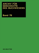 Archiv für Geschichte des Buchwesens / 2023 - 