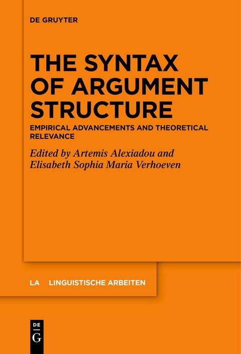 The Syntax of Argument Structure - 