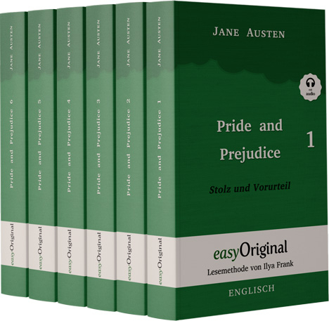 Pride and Prejudice / Stolz und Vorurteil - 6 Teile Softcover - (Buch +MP3 Audio-CD) - Lesemethode von Ilya Frank - Zweisprachige Ausgabe Englisch-Deutsch - Jane Austen
