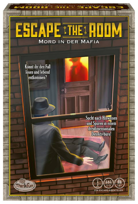 ThinkFun - 76535 - Escape the Room – Mord in der Mafia, könnt ihr den Fall lösen und lebend entkommen? Ein spannendes Escape-Spiel für zuhause.