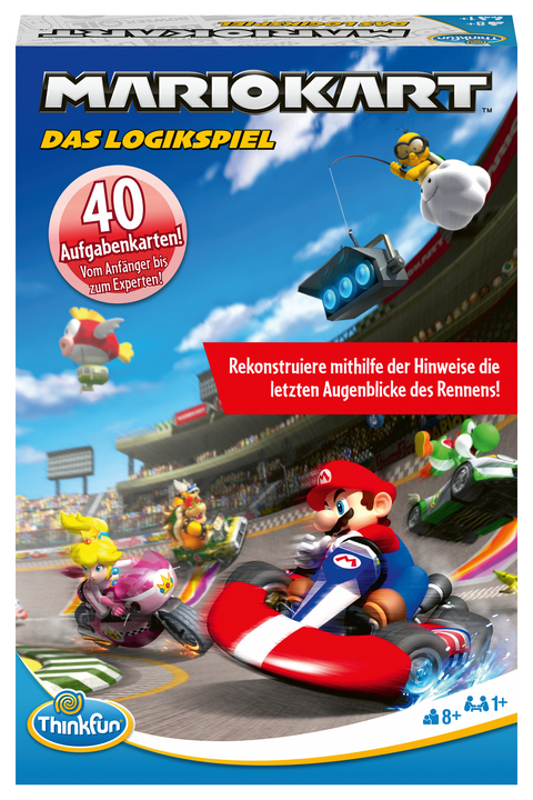 Thinkfun - 76536 – Mariokart – Das Logikspiel - Das rasante Kombinations- und Deduktionsspiel. Finde durch Logik heraus, wer das Rennen gewinnt!