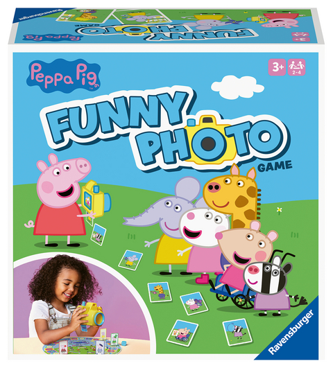 Ravensburger 20982 - Peppa Pig Funny Photo Game, Aktionsspiel mit den beliebten Figuren aus der Peppa Wutz Fernsehserie, mit handlicher Spielzeug Kamera, für 2 bis 4 Kinder ab 3 Jahren -  Big Ideas Product Development Ltd.
