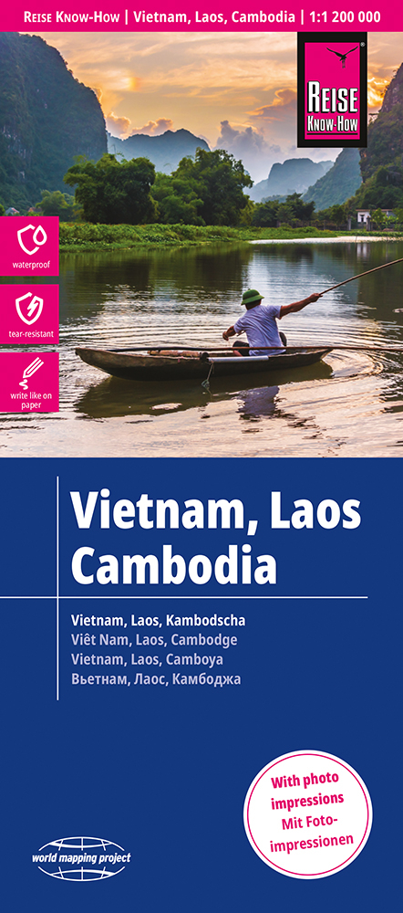 Reise Know-How Landkarte Vietnam, Laos, Kambodscha (1:1.200.000) -  Reise Know-How Verlag Peter Rump GmbH