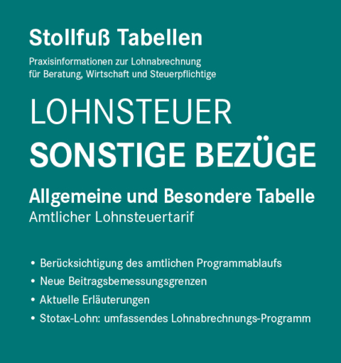 Tabelle, Lohnsteuer 2023 Sonstige Bezüge Sonderausgabe April