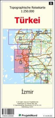 Izmir - Topographische Reisekarte 1:250.000 Türkei (Blatt 5) - Jens Uwe Mollenhauer