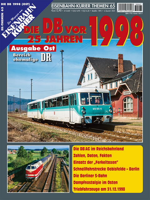 Die DB vor 25 Jahren - 1998 Ausgabe Ost