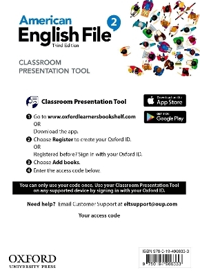 American English File: Level 2: Classroom Presentation Tool Access Card