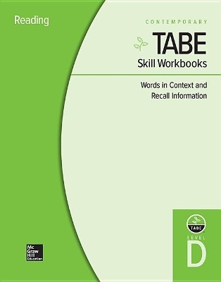 Tabe Skill Workbooks Level D: Words in Context and Recall Information - 10 Pack -  Contemporary