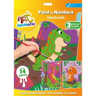 Art Fantastic Paint-by-Numbers 3-in-1 Kit: Dinosaurs - 