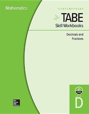 Tabe Skill Workbooks Level D: Decimals and Fractions - 10 Pack -  Contemporary