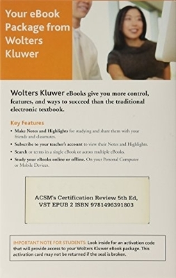ACSM's Personal Trainer 5e plus Certification Review 5e eBook Package -  Lippincott Williams &  Wilkins
